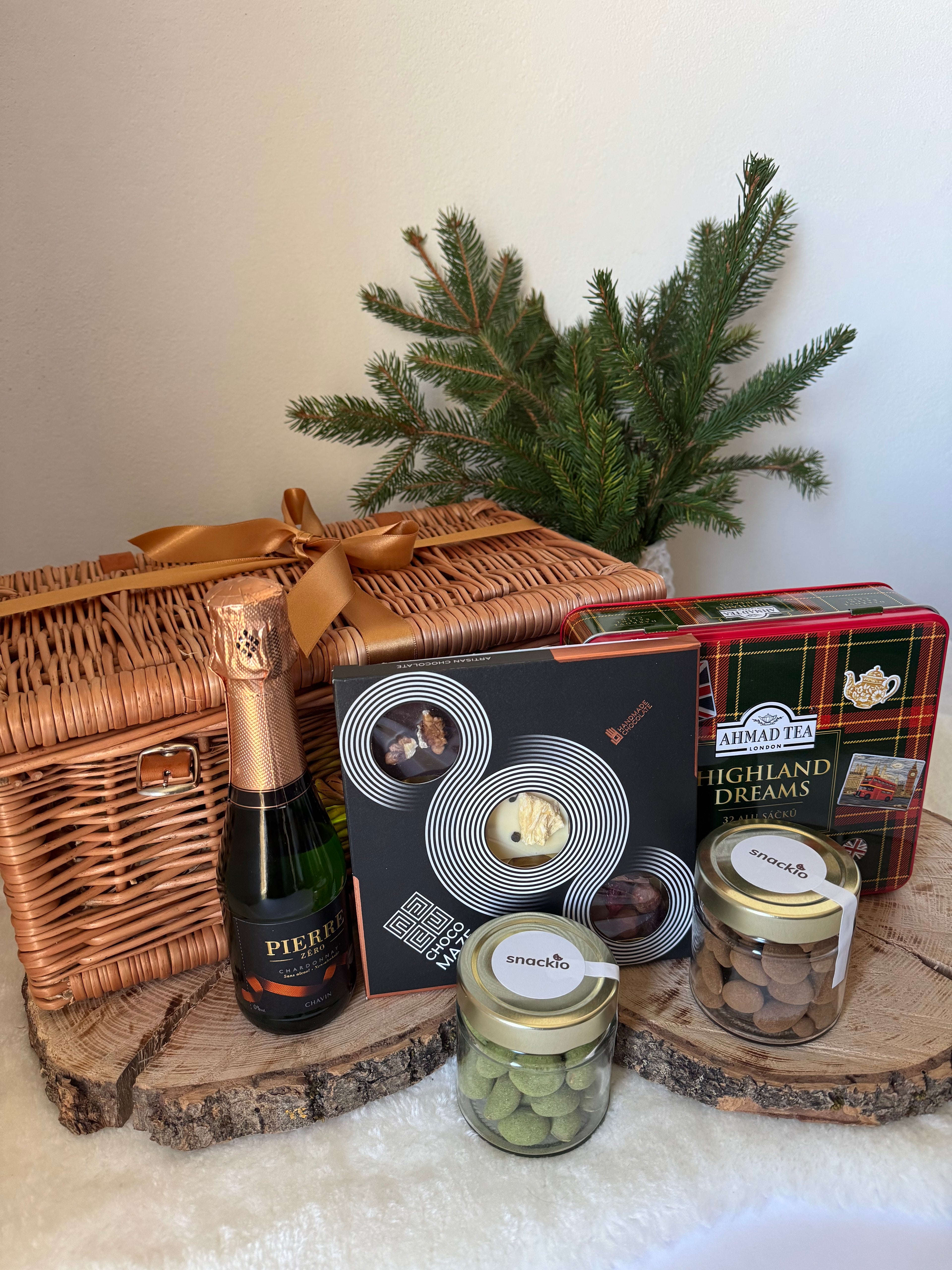 Kosz prezentowy M - Herbata a Czekolada